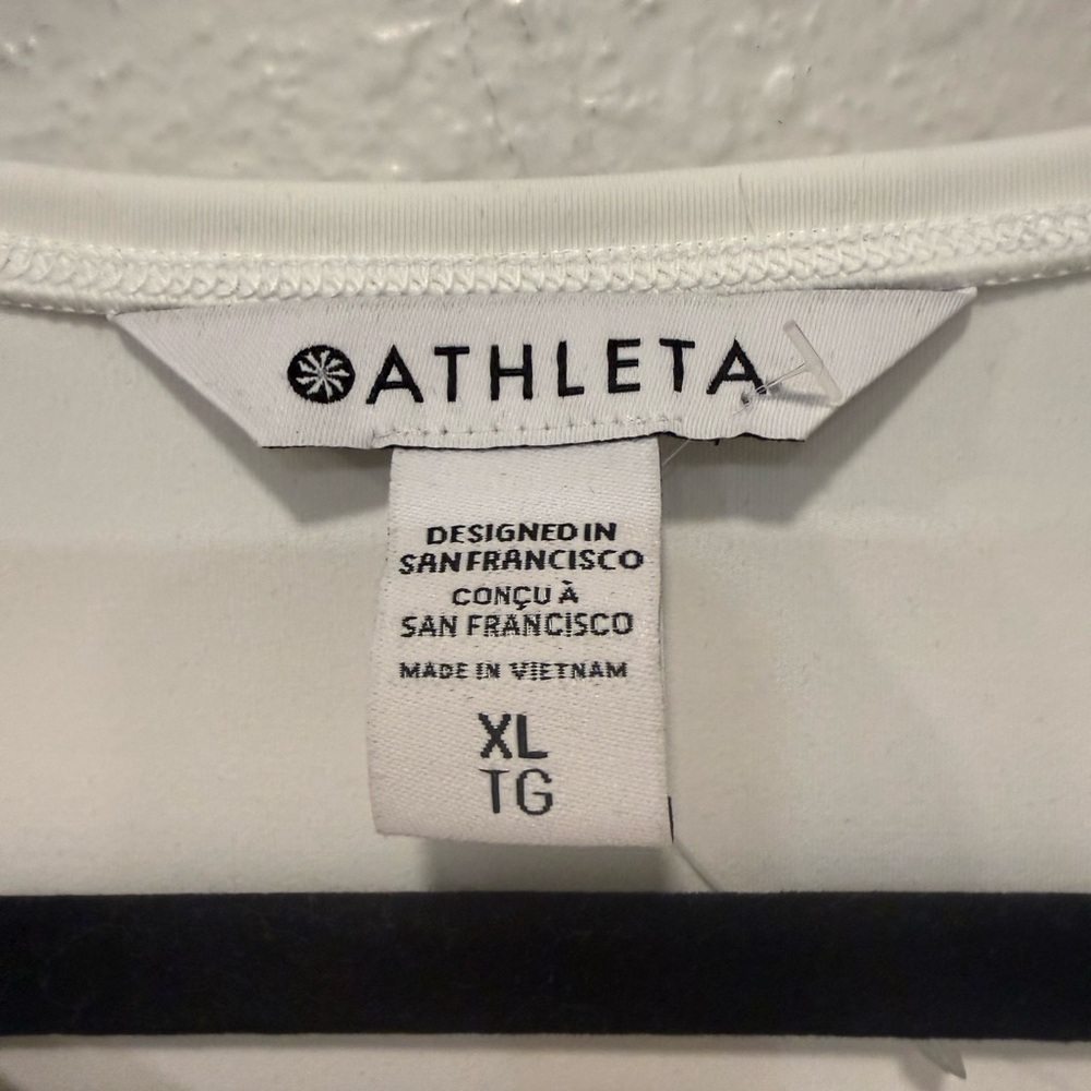 Athleta Ace Tennis Dress Womens White 1/4 Zip Sleeveless Athletic - Picture 3 of 7